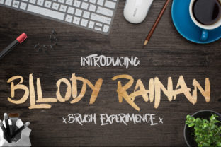 Bllody Rainan: A Playful Brush Font for Creative Branding