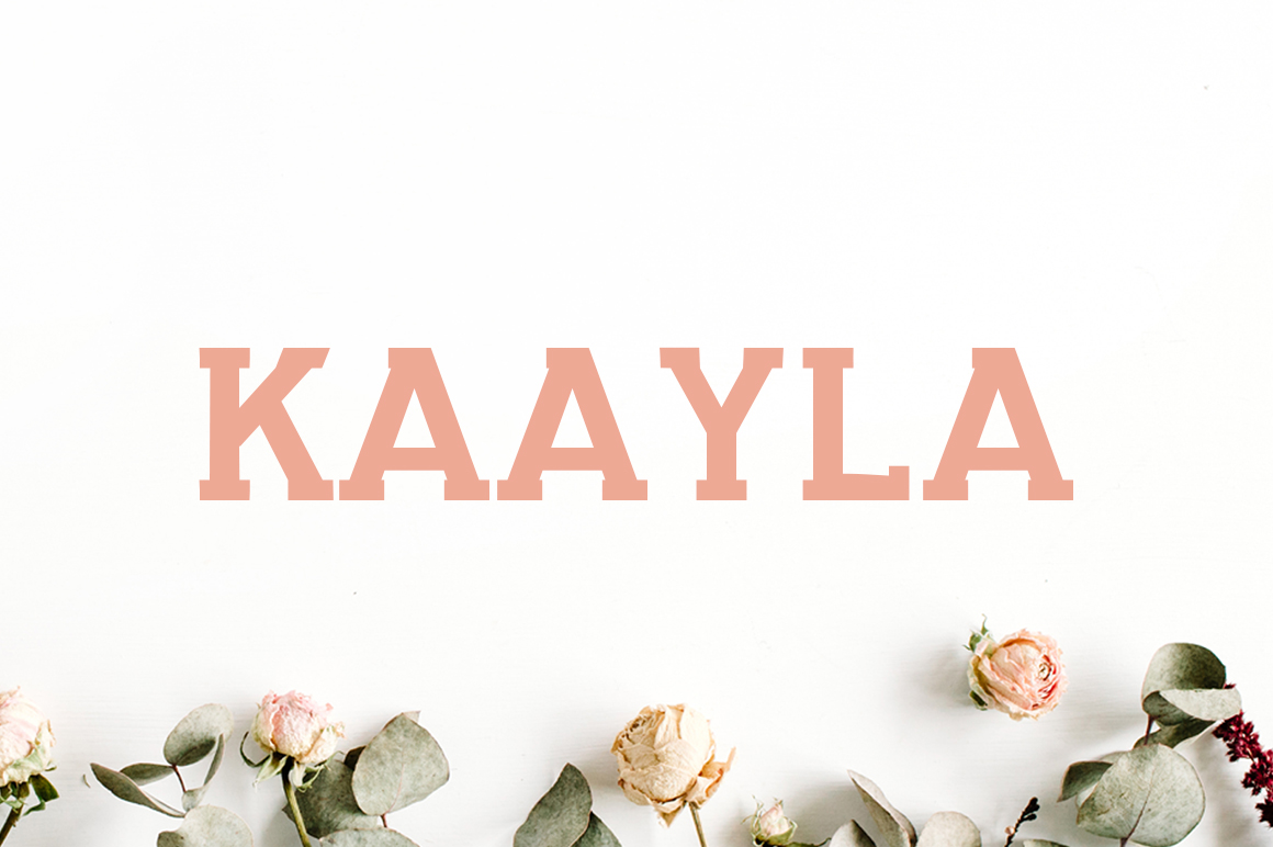 Kaayla: A Slab Serif Typeface for Modern Web Design
