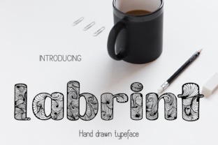 Labrint: A Decorative Floral Typeface for Editorial Design